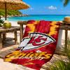 City Chiefs Emblem Printed Microfiber Beach Towel, Soft And Absorbent, Quick-Dry, Ideal for Summer Travel, Beach Essential, Swimming Pool