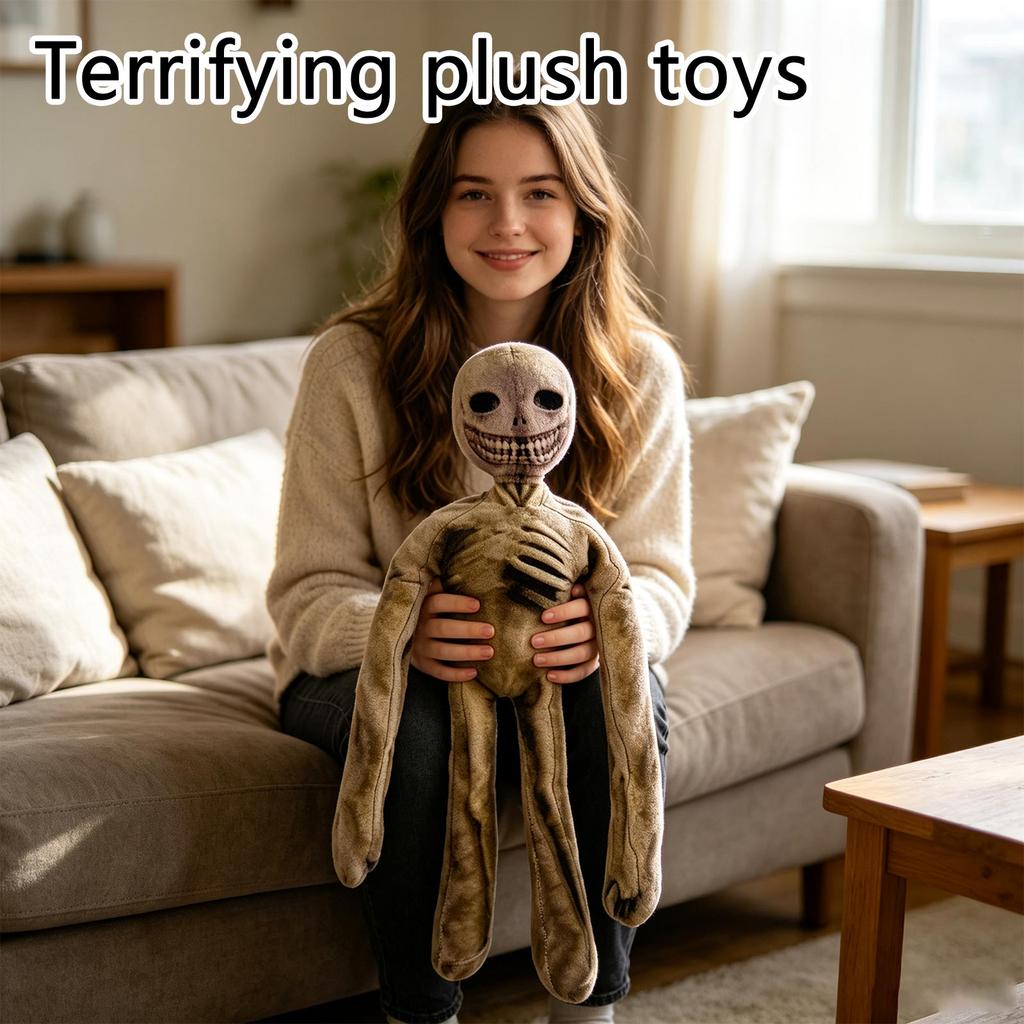 Scary Human Plush Doll - Horror Stuffed Toy for Collectors and Halloween Décor