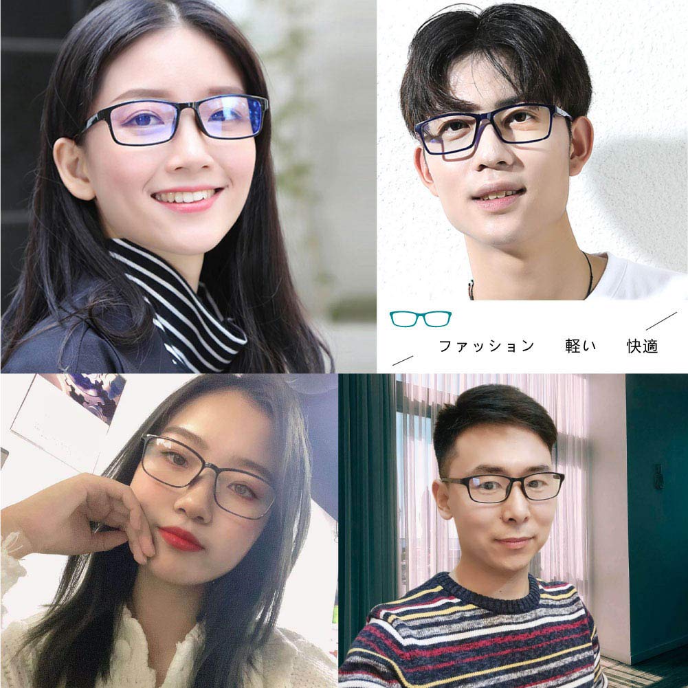 Fashion Blue Light Blocking Blue Light Blue [Dollger] Glasses, Glasses, Men's Glasses, Non-prescription, Blocking, Ultra-lightweight 16g, Women's,