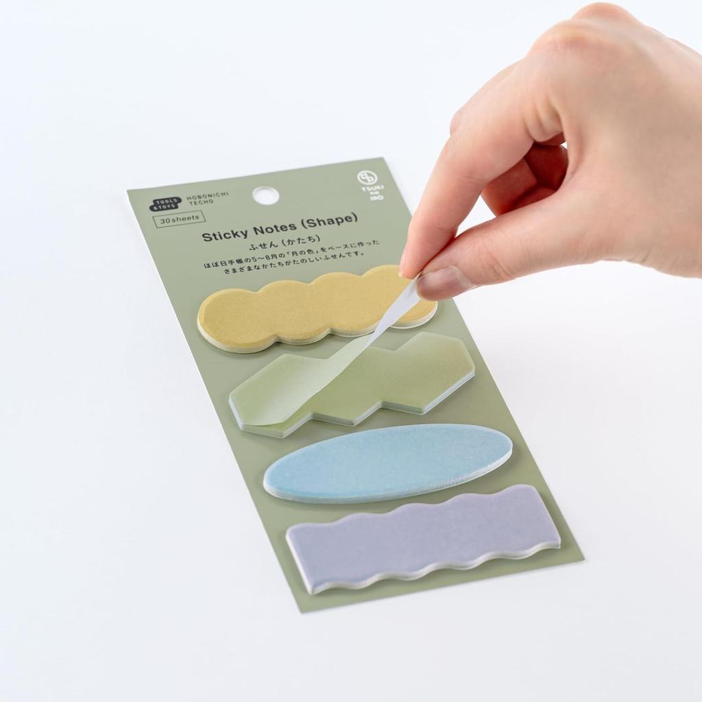 Hobonichi Hand Planner Tsuki No Iro Sticky Notes  Shape  6.9 3.35 Inches  Pack 1