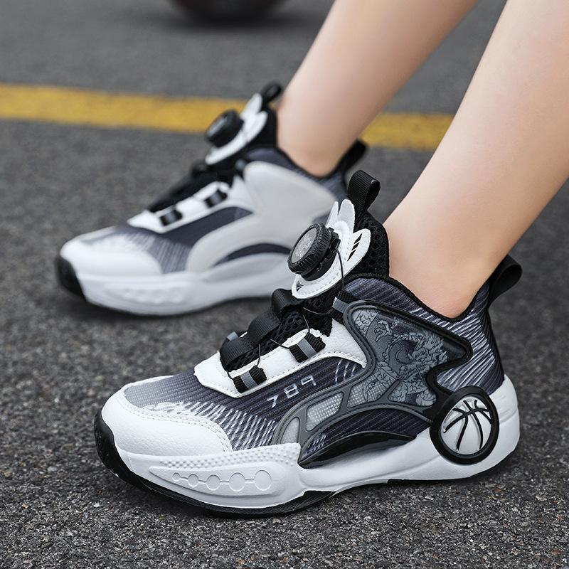 Children's basketball shoes Boys middle-aged and older children professional practical training 2025 spring and summer new girls breathable shoes