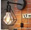 European Retro Decorative Wall Lamp for Hallways and Corridors - Iron Art Industrial Style Mirror Front Cafe Lighting