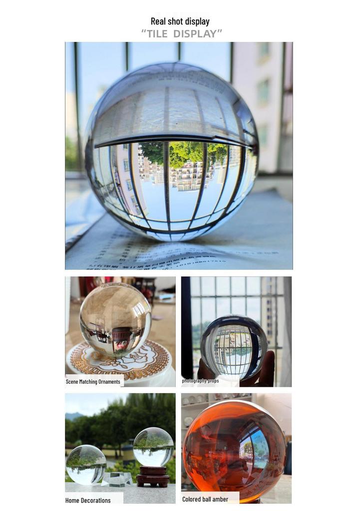 Transparent White Crystal Ball Ornament - Perfect High-End Gift for Home, Office, or Living Room Decor