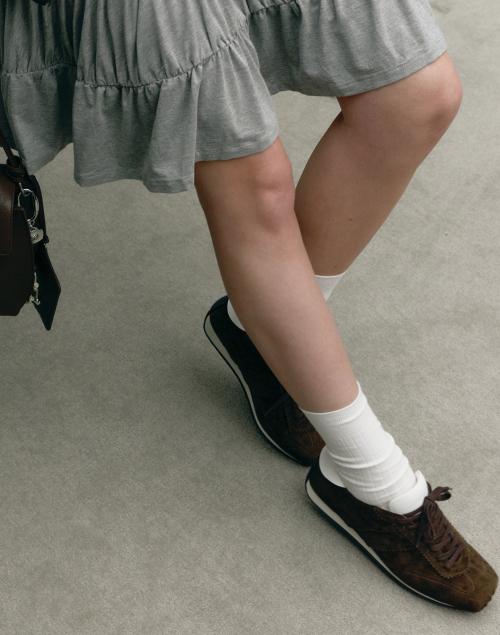 [JILLSTUART ACCESSORY] Allet Suede Sneakers JASO6E400I2 JASO6E401W3 Beige_Jaso6E400I2-230