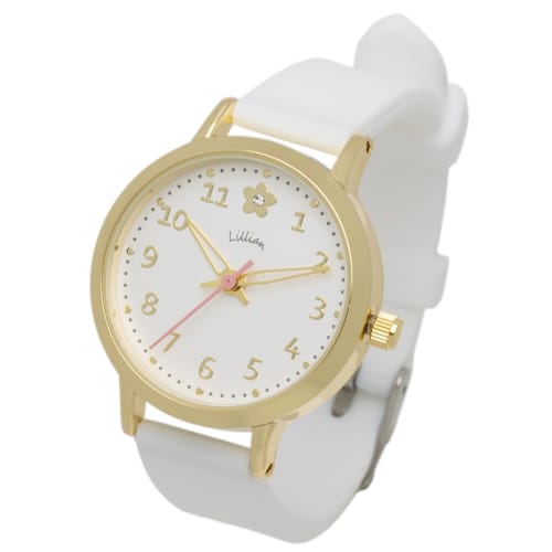 

Fieldwork Women s Analog Watch with Silicone Strap, White, YM112-1
