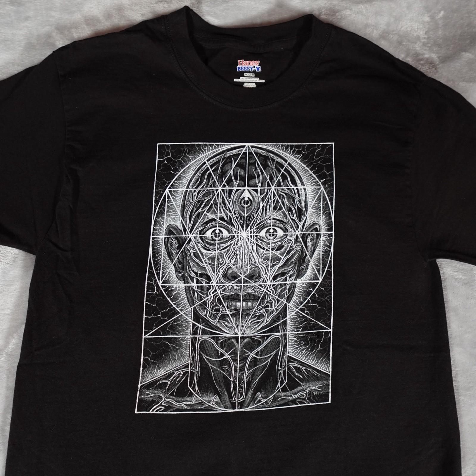 Chapel Of Sacred Mirrors Diagram Art T Mens M (Fits S) Crewneck Black Unisex T-Shirt S