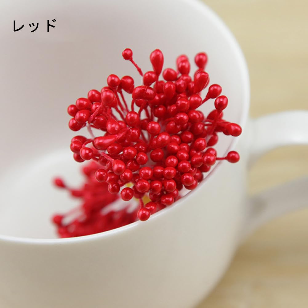 Květinová pepřová rostlina, červená, materiál květiny: perlová pepřová, umělá květina, jádro pepřové, průměr pepřové, délka 3 mm, umělá květina, tyčinky 150 kusů x 6 svazků, červená, cca.