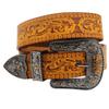Belt First Layer Cowhide Handmade Wide Unisex Embossed Leather Jeans Casual Youth Trendy Pin Buckle Belt