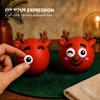 DIY Face Changing Toy 1/5Pcs Christmas Stress Relief Toy, Reindeer Snowman Ball with Balls Detachable Expression Accessory, Soft Squeeze Sensory Party
