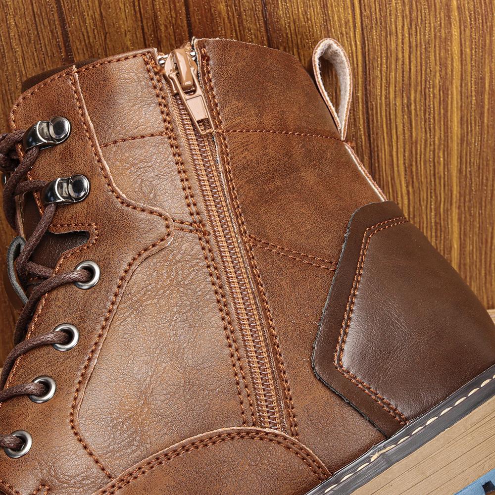 Herrenstiefel im amerikanischen Stil Marke Neue Mode Bequeme Stiefeletten Leder #613