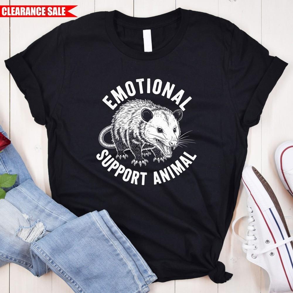 

Emotional Support Animal Men s T Shirt Printed Funny Joke Gift 100% Cotton T Top M