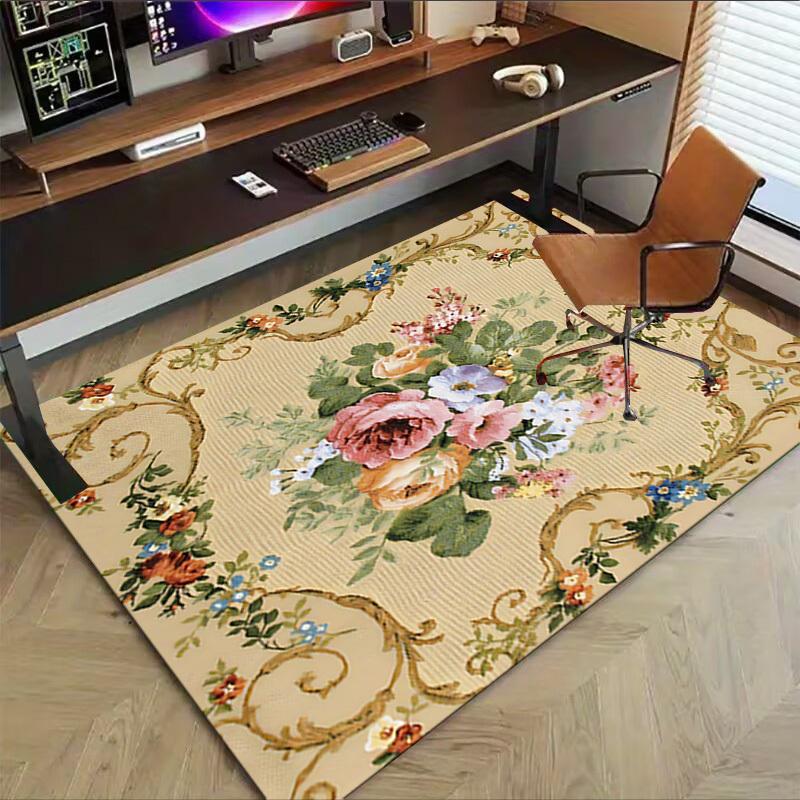 1PC Floral Pattern Extra Large Non Slip Floor carpet, Office, family, bedroom, Studio Large Area Rug Indoor Rugs