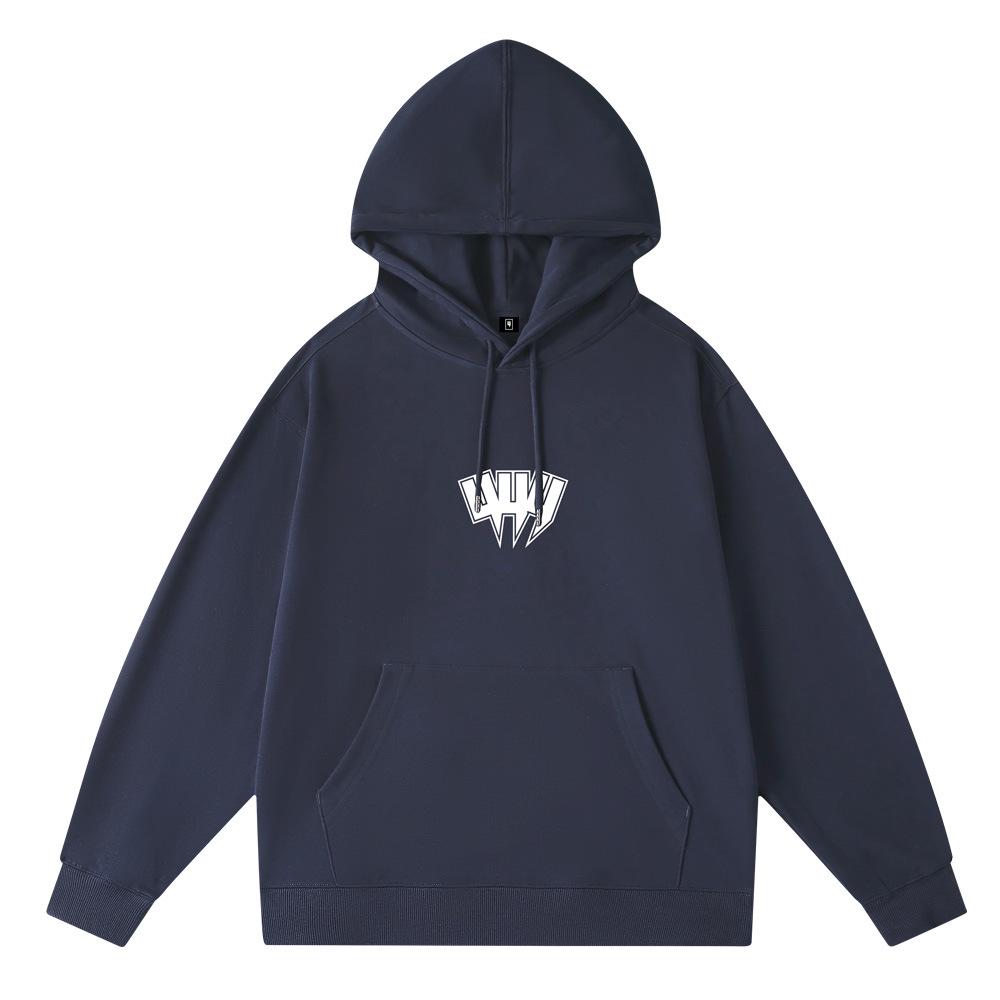 Unisex Pure Cotton Trendy Hooded Sweatshirt, 330g American Style, Perfect for Men's Autumn Wear and Couples