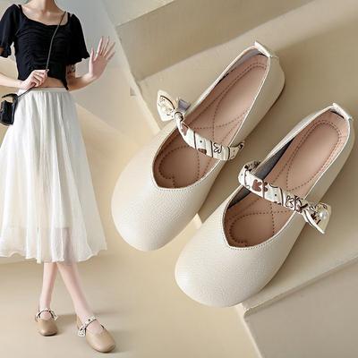 French Temperament Pearl Single Shoes Women 2025 Spring and Autumn New Low Heel Thick Gentle with Skirt Mary Jane Single Shoes