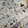 Light Retro Salt Style Journal Washi Tape - 'Field Afternoon Tea' PET Design