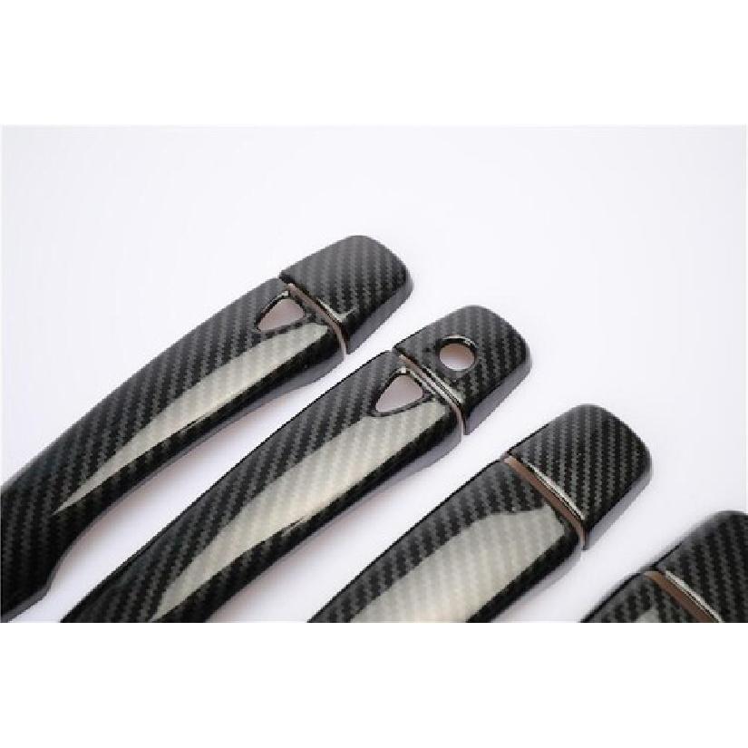 Carbon Fiber Exterior Door Handle Cover Keyholes For Nissan Rogue Sport Kicks