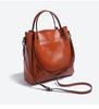 2025 Cowhide Women's Versatile Handbag, Genuine Leather Commuter Shoulder Bag - European/American Style, Large Capacity, High-End Feel