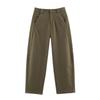 Womens High-Waisted Wide-Leg Bucket Pants Loose Fit Casual Trousers Office Daily Wear