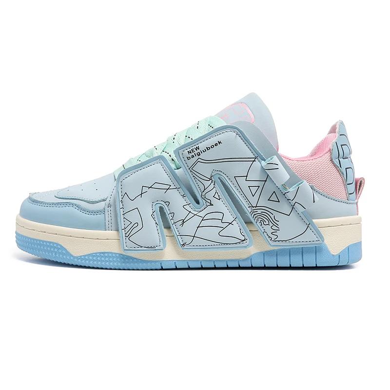 

Модные кроссовки для мужчин, обувь в стиле ретро, классика, уличная одежда, хип-хоп, панк, скейтборд, обувь для пар, для спорта, спорта, отдыха на природе, повседневная обувь 44 небесно-голубой