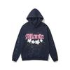 High-Quality 450g Men's Spider Web Foam Print Hoodie - Young Thug Style