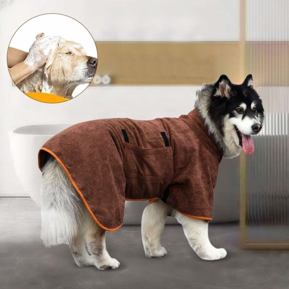 Absorbent Dog Bathrobe Coral Fleece Dog Clean Washcloth Dog Bath Towel  Dog Cat Pet Products