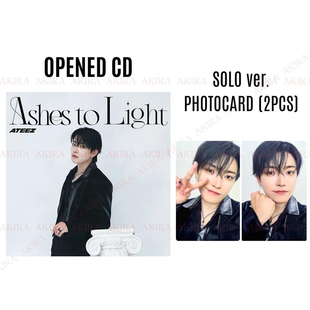 ATEEZ JAPAN 2. VOLLSTÄNDIGES ALBUM Ashes to Light SOLO-Version GEÖFFNETE CD + SOLO-Version FOTOKARTEN-SET