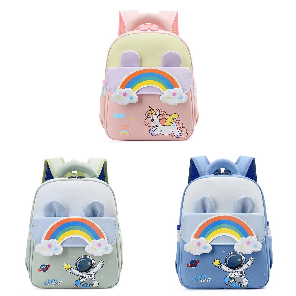 Kids Animal Pattern Soft Backpack With Load Reduction For School And Outings