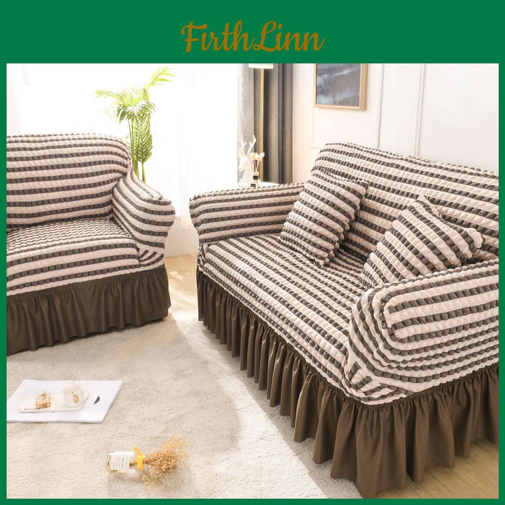Color Sofa Elastic Cover Solid For Living Room Printed Plaid Stretch Sectional Slipcovers Sofa Couch Cover L Shape 14seater