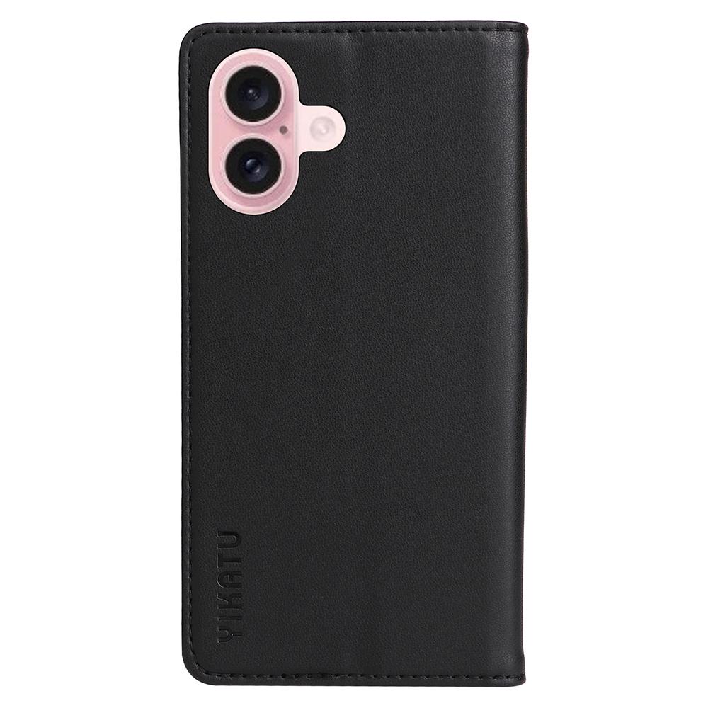 YIKATU YK-001 For iPhone 16 Case PU Leather Stand Wallet Protective Phone Cover
