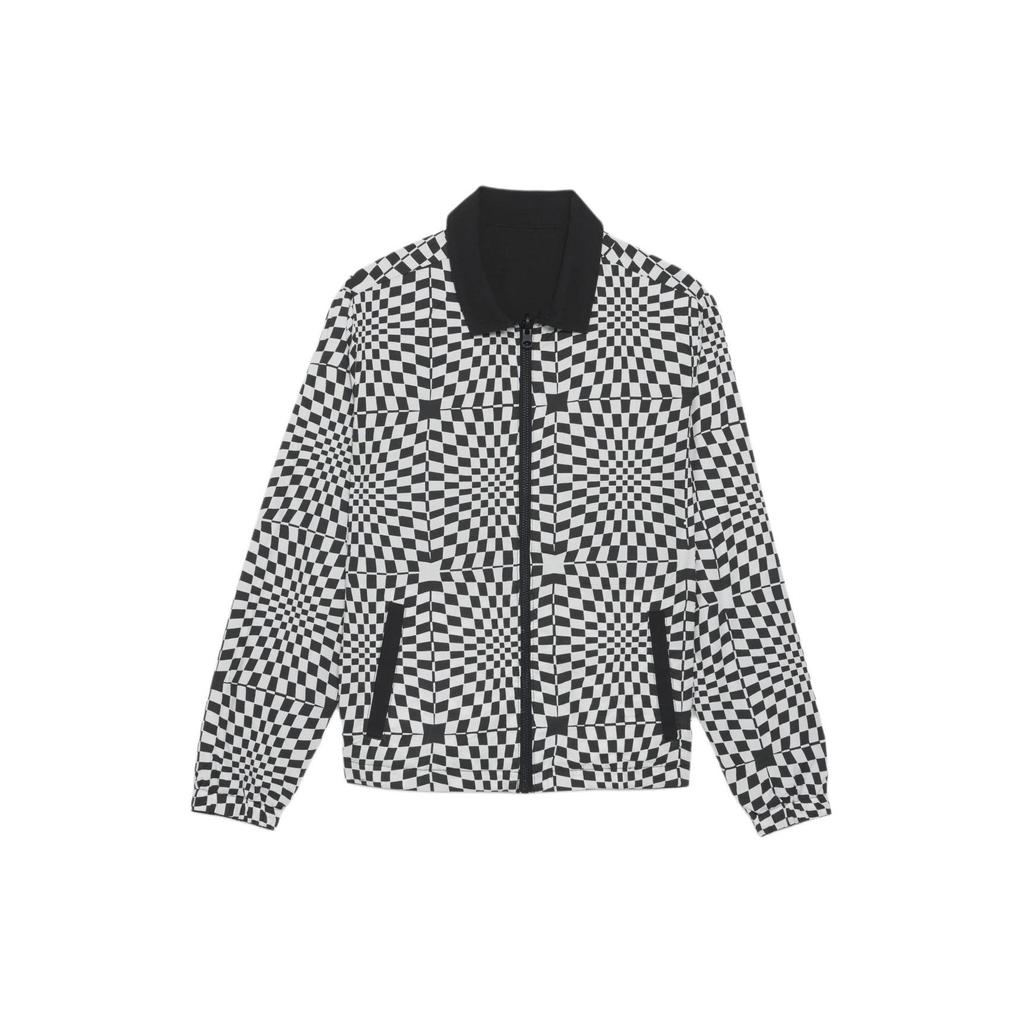 Vans OTW SS24 Veste Polo Réversible Imprimée Manches Longues Unisexe Vestes Noir VN000GVZBLK