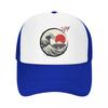 Japanische Wellen Hokusai Trendige Baseballkappen Netzmützen Verstellbare Mode Unisex Damenkappen