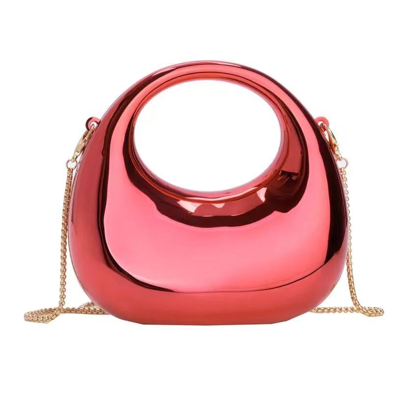 New Gorgeous Designer Women's ShouldeBag, Mini Banquet Chain Bag With Funny Ftyling, Party Wedding AcrylicGlossy Handbag