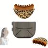 1pcs Leopard Print Contour Face Brush, Dry Brush For Face, Chin And Jawline Massager, Ergonomic Design Precisely Fits Skin