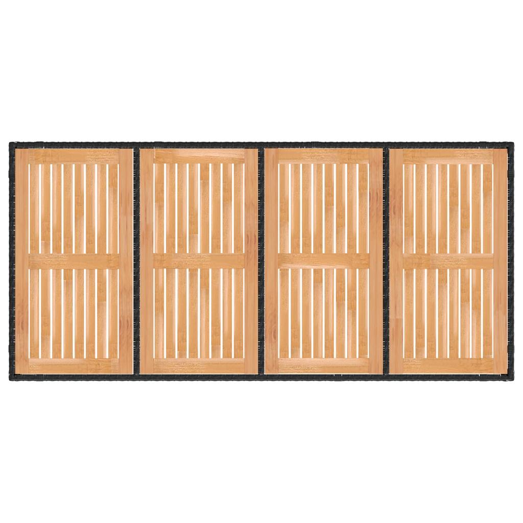 Outdoor Table Set 7 pcs PE Rattan and Powder Coated Steel