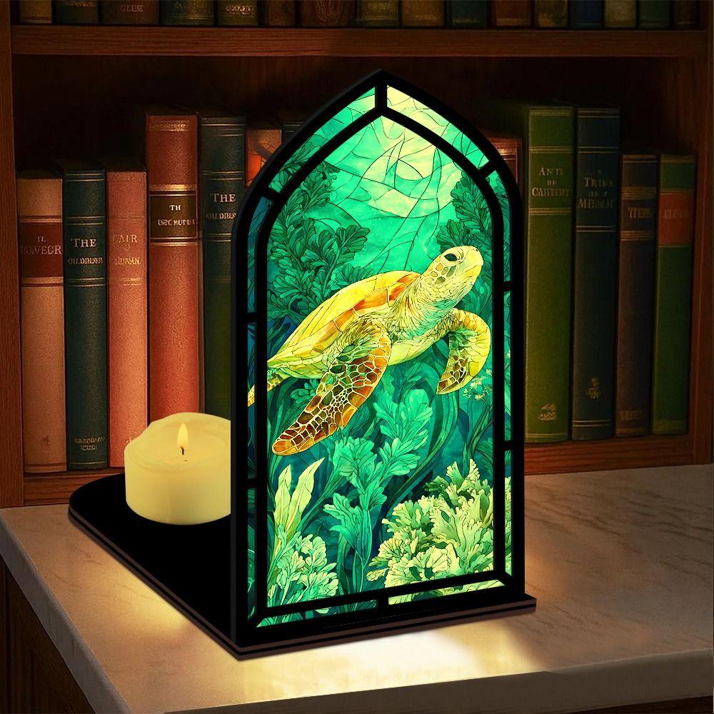 Acrylic Candle Holder Gothic Arch Design Light-transmitting Table Setting  Interior Decoration