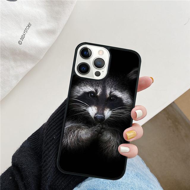 Kawaii Baby Raccoons Racoons Coque Shell For iPhone 17 Air 15 16 14 13 12 Pro Max 11 Pro Max Plus Phone Case Cover