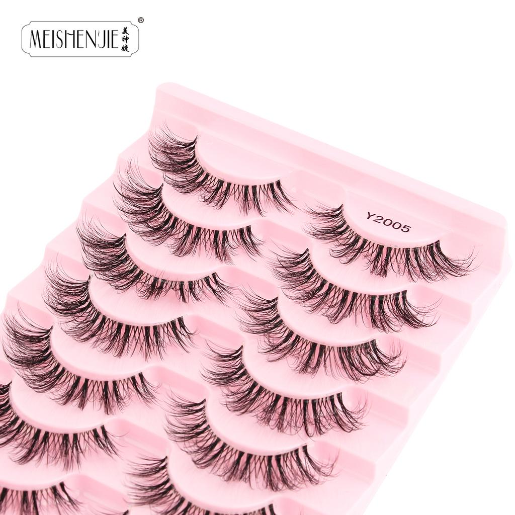 Faux Cils 6/10 Pairs False Eyelashes Natural Long Handmade Fluffy Fake Lashes Extension Makeup Tool 3D Mink Lashes Maquillaje