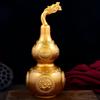 Auspicious Brass Gourd with Four Beasts - Metal Craft Ornament for Home or Office