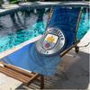 Manchester City FC Tryck Strandhandduk, Mångsidig Lätt Absorberande Strandhandduk för Pool Surf Yoga Badrum, Perfekt Födelsedag Semesterpresent