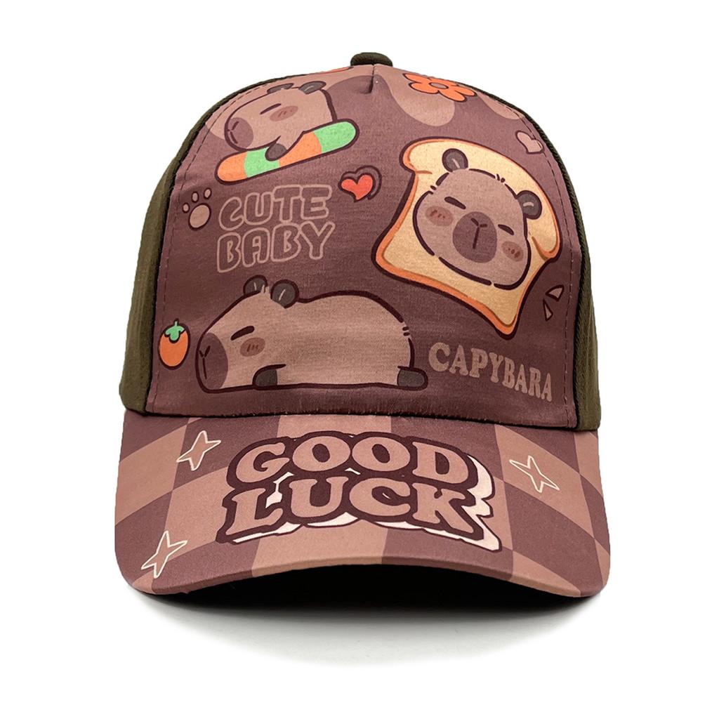 Capybara Children Baseball Hat With Sunshade Breathable Cotton For Outdoor