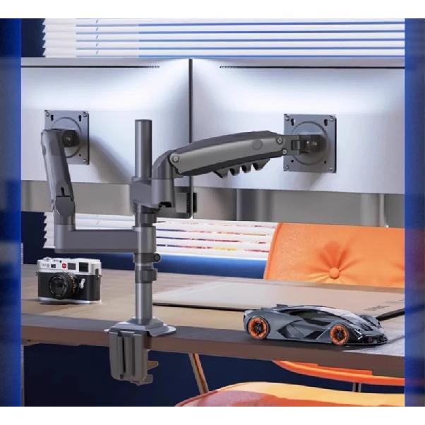 NB New H180 Full Motion 17"-27" Double monitor Holder Gas Spring Arm LCD Mount ergonomic dual arm clamp bracket 2-9kgs each