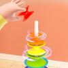 Rotating Rainbow Stacking Toys Ferrule Stacking Blocks Baby Toy  Color Size Cognition