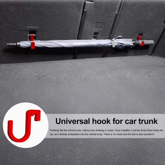 Car Umbrella Hook Universal Trunk Umbrella Organizer No-drill Stable Installation Umbrella Holder for Any Cars Auto Internal Use