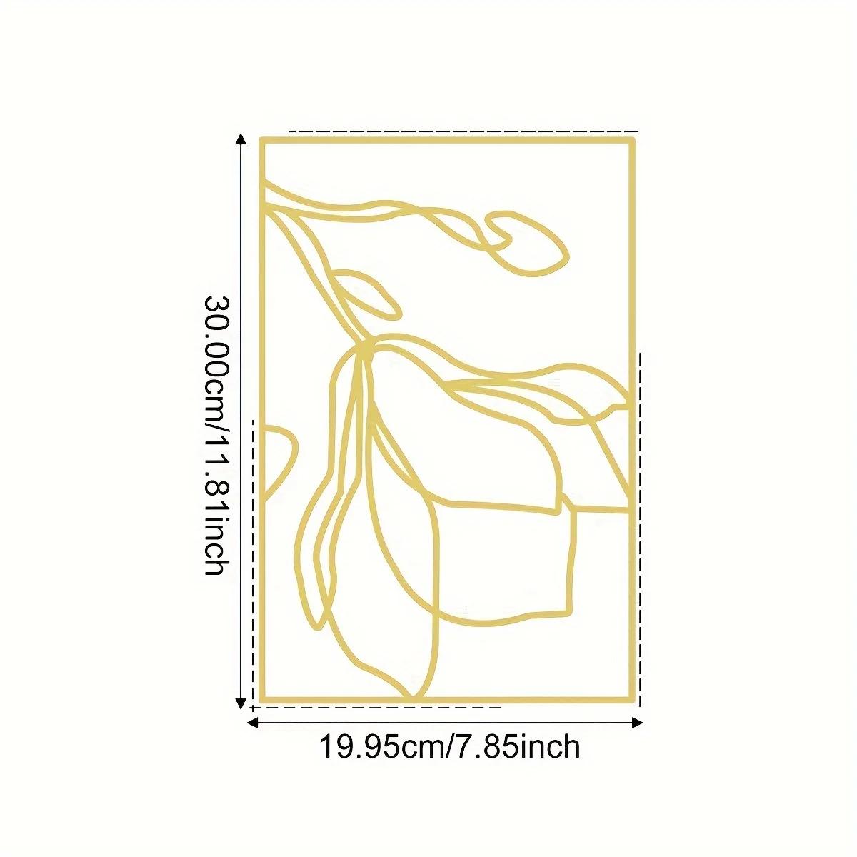 

Металлические настенные украшения Большие золотые декоративные рамки Элегантные цветочные произведения искусства, стильный металлический настенный декор Идеально подходит для уникального украшения стен светло-серый