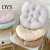 Comfortable Polyester Fiber Seat Mat Chair Cushion with Straps, Square Round Soft Pad, Solid Color Pad for Household Chairs Non-slip Office