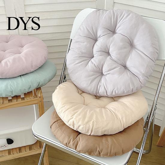 Comfortable Polyester Fiber Seat Mat Chair Cushion with Straps, Square Round Soft Pad, Solid Color Pad for Household Chairs Non-slip Office