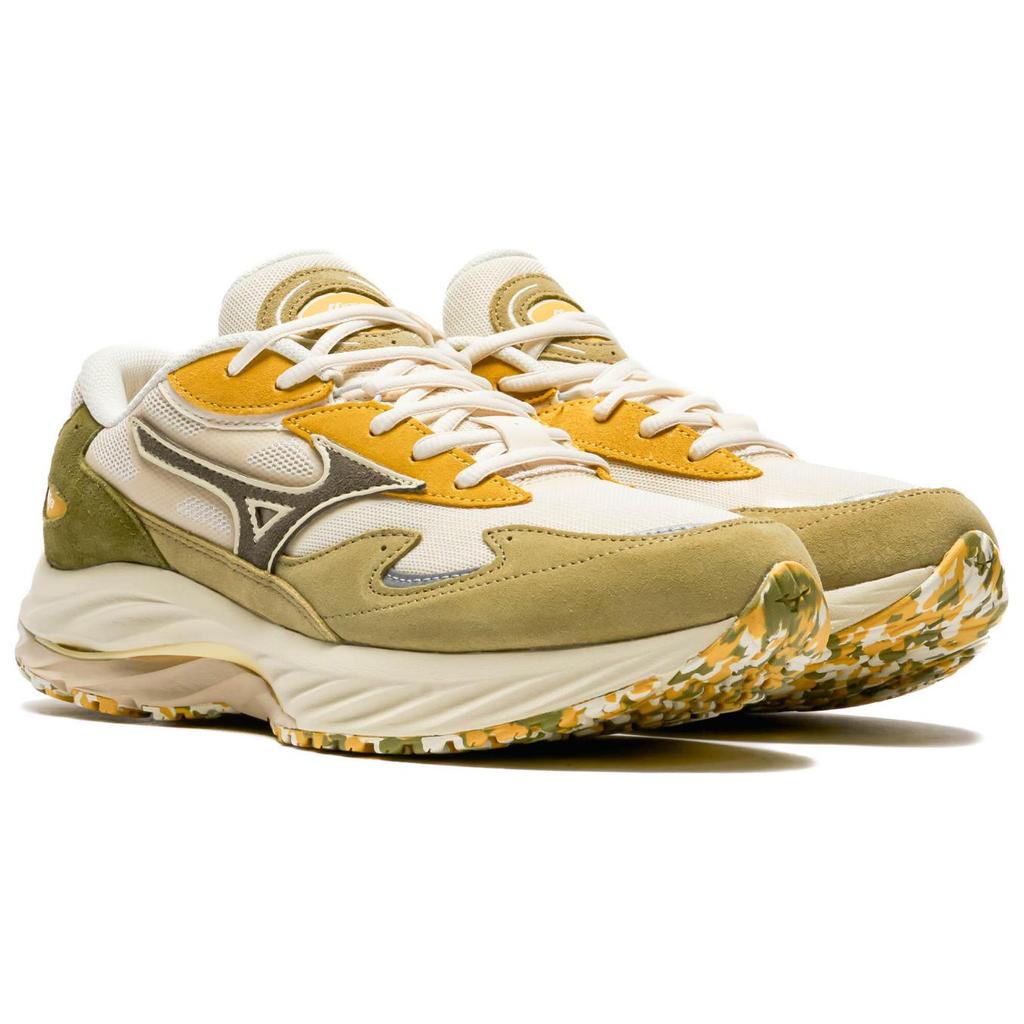 Mizuno Wave Rider Beta Cedar Unisex Sneakers Green Major-Brown Cloud-Cream D1GA330911