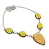 Natural Yellow Triplet Opal 925 Sterling Silver Jewelry Necklace 18" y3A06
