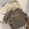 Korean Style Summer Cotton Letter T-Shirt for Toddlers: Boys & Girls Short Sleeve