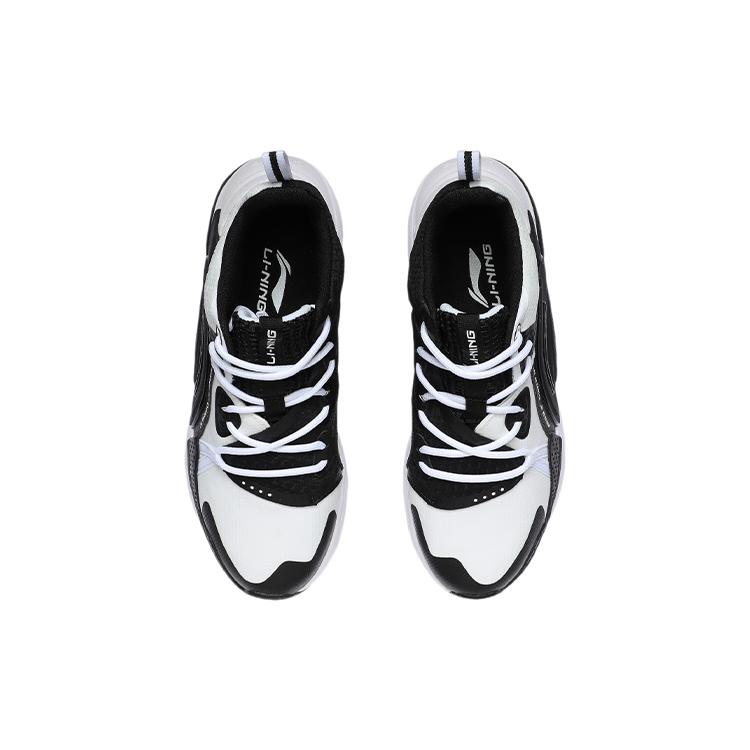 New LiNing Spark Mid Top Casual Shoes Women's Black White AGLR018-2